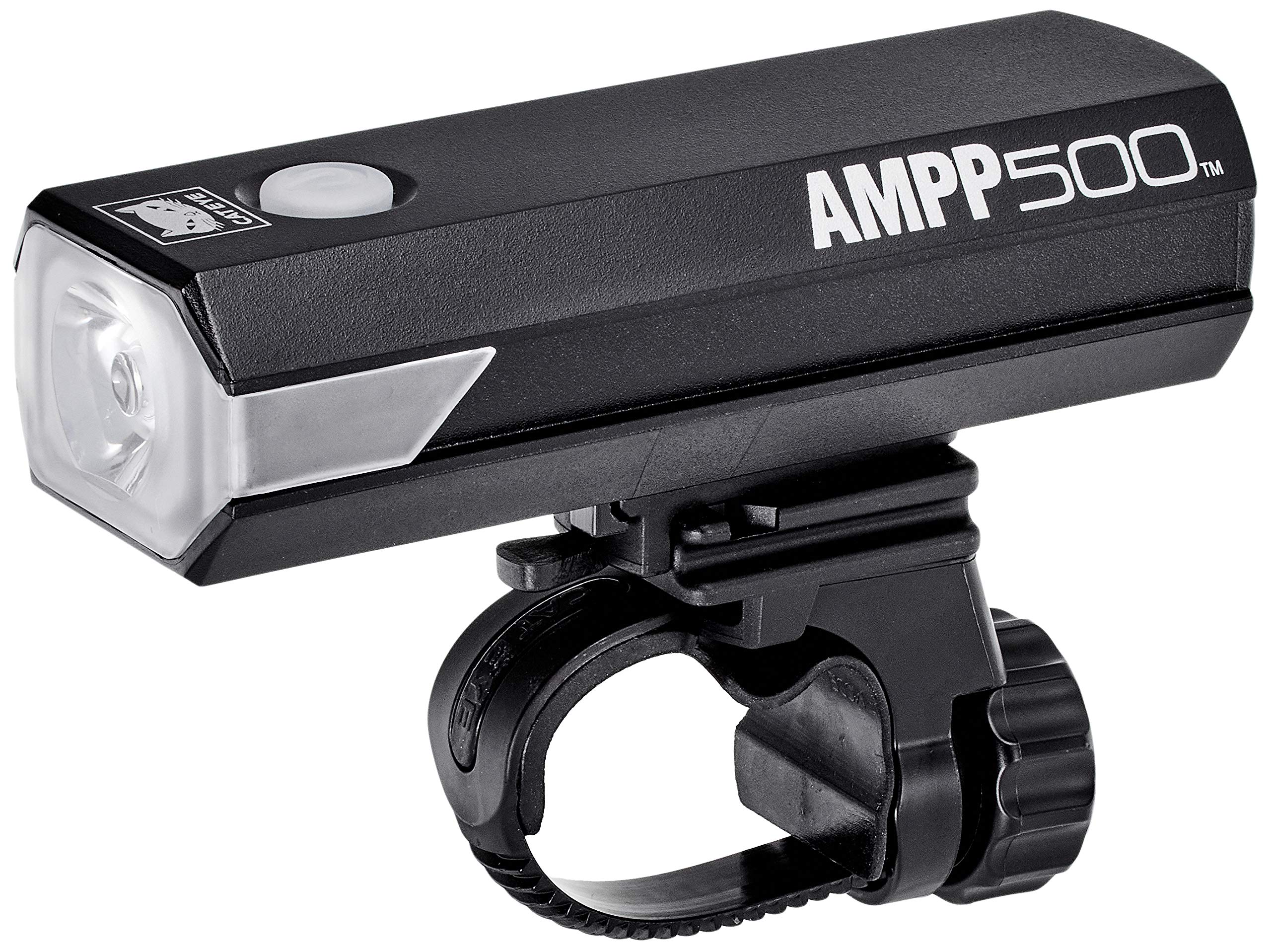 キャットアイ(CAT EYE) 自転車用ヘッドライト AMPP500 ブラック 最大約500ルーメン USB充電式 コンパクトでありながら頑丈でパワフル 横からの視認性を高めたサイドレンズ採用 HL-