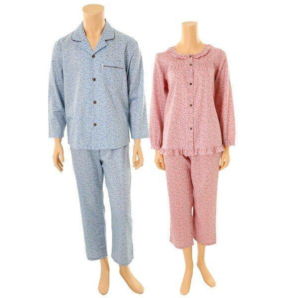 WPA2449MWPA2449WBUPK_綿80番手 幾何学模様 カップル