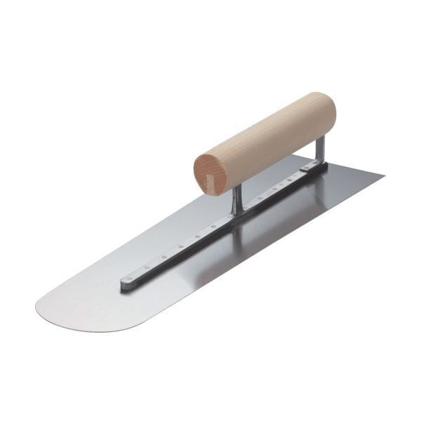 カネ三 HDK-450 本焼土間鏝長柄 (元幅115×先幅95 コテ長さ450mm) メーカー直送