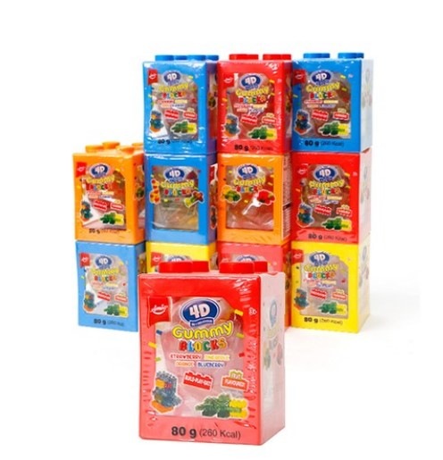 4D ブロック フルーツ ゼリー 80G x 12個