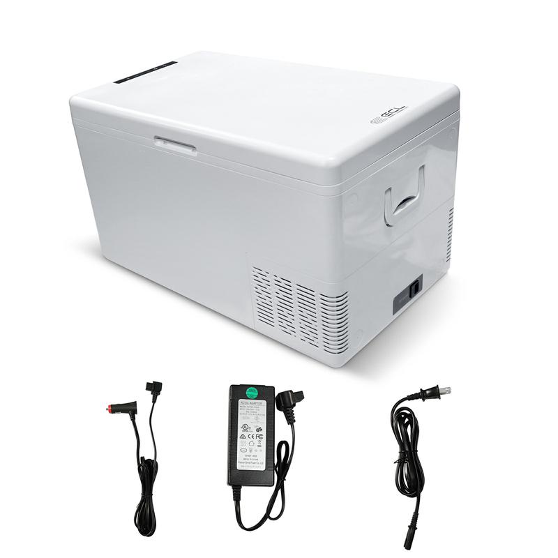 車載冷蔵庫 35L ポータブル冷凍庫冷蔵庫 ECL コンプレッサー式 車載家庭両用 冷凍室-20℃～-12℃ 冷蔵室0℃～8℃ 3WAY電源対応 AC100V DC12V/24V 車載家庭両用