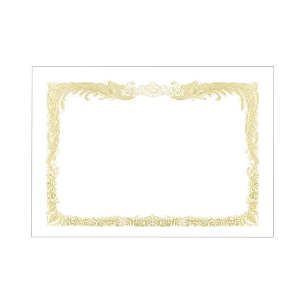 （まとめ）TANOSEE 賞状用紙 白 A4 タテ書用 業務用パック 1ケース（100枚） [x2]