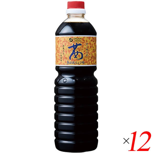 オーサワの茜醤油(ペットボトル)1L 12本セット