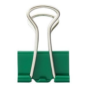 （まとめ）TANOSEE ダブルクリップ 小 口幅19mm グリーン 1箱（10個） [x60]