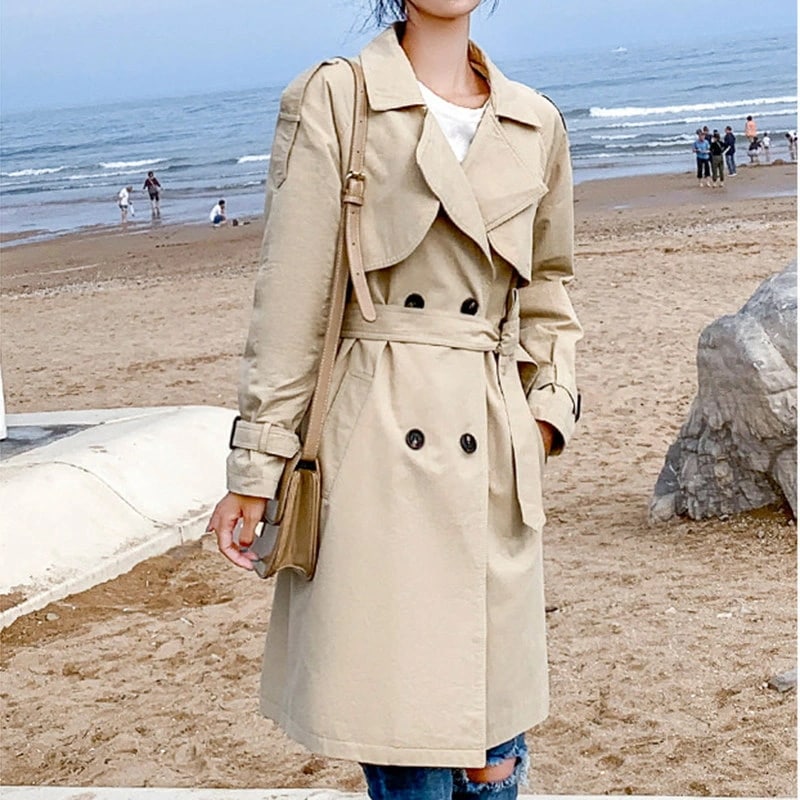 スプリングコート トレンチコート レディース ロングコート 春服 ベルト付き 羽織 卒業式 入学式 ロング丈 マウンテンコート 大きいサイズ カジュアル 大人 通勤 OL 春 秋 長袖 おしゃれ 30