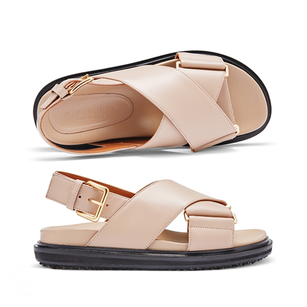 マルニ FBMS005201 P3614 0T714 パーベットクリスクロスデザートベージュサンダル