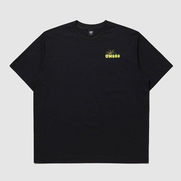 ダイヤモンドエスケープレターフレッシュ半袖Tシャツ UR223CRS57 BLACK