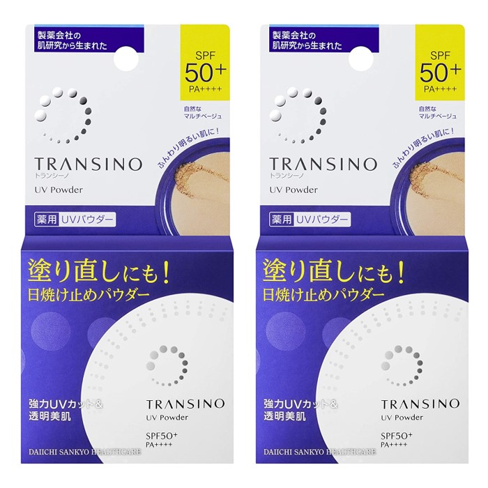 【２個セット】 トランシーノ 薬用 UVパウダーn 12g SPF50+/PA++++ 【医薬部外品】 ファンデーション 日焼け止めパウダー 4987107626561