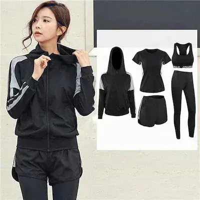 【3日出荷】スポーツウェア レディース セット トレーニングウェア 上下 ランニング ウェア 可愛い 細見せ 吸