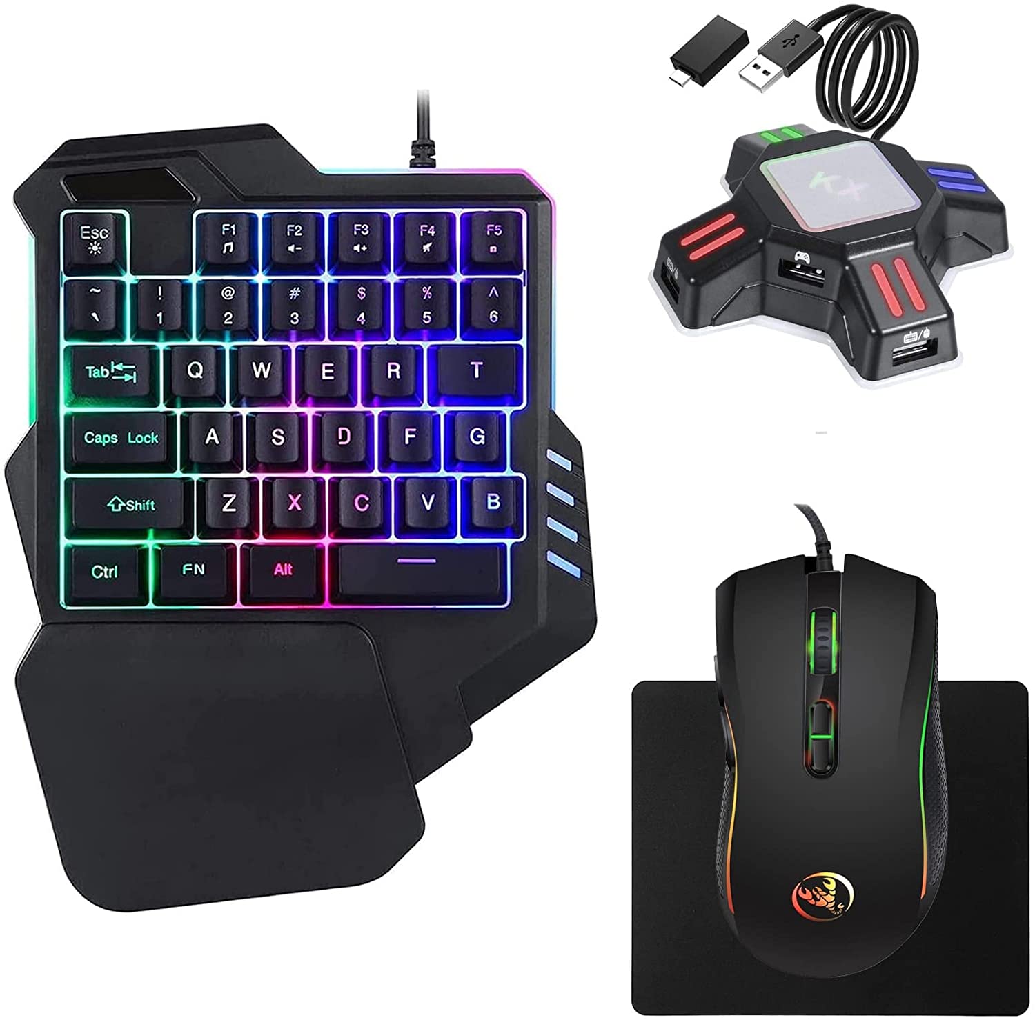 【本日限定価格】 こんばーたーswitch用キーボードマウス マウスパッド付き 日本語取扱説明書付き