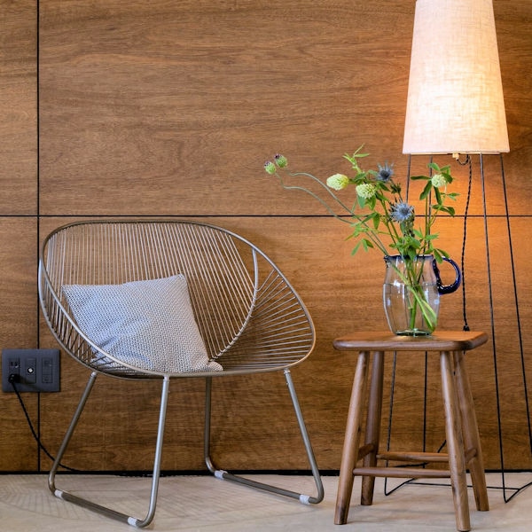 インテリアにも映える レトロ調アイアンワイドチェア（シルバー系）チェアー１人掛け（1021）