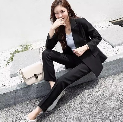 レディース ジャケット パンツ ボトムス スーツ ズボン 上着 ストレートパンツ クロップドパンツ ロング ロング丈 袖あり 長袖 襟付き 前開き 上下セット かわいい 大人可愛い きれいめ
