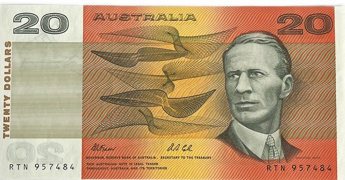 オーストラリア紙幣 20ドル 未使用 世界 外国 貨幣 古銭 旧紙幣 旧札 旧 紙幣 アンティーク