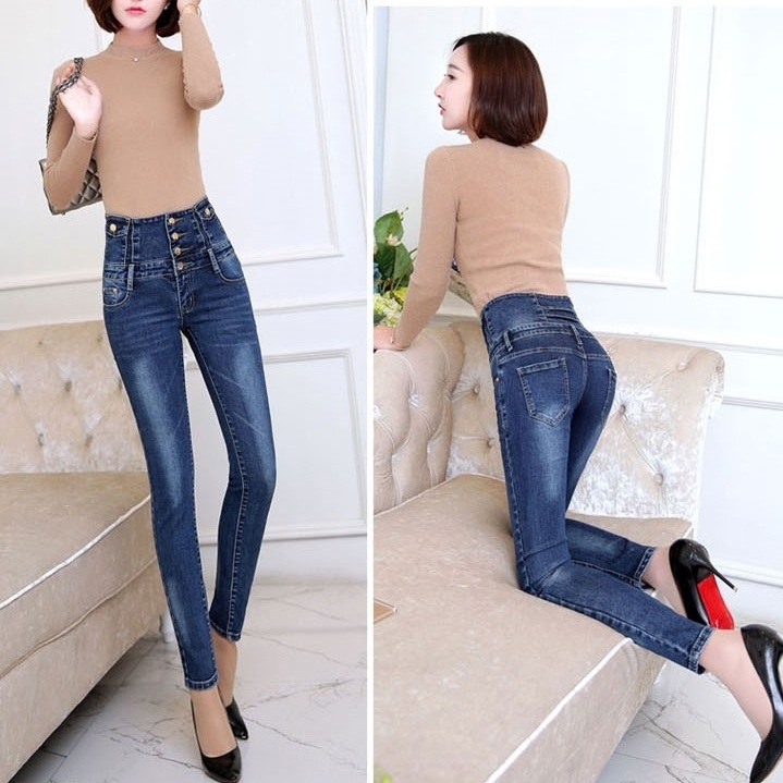 ボトムス パンツ ズボン デニムパンツ ジーンズ Gパン ハイウエスト タイト ポケット ロング丈 可愛い かわいい 大人可愛い きれいめ シンプル 上品 おしゃれ カジュアル レトロ こなれ感