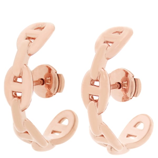 エルメス HERMES ピアス シェーヌダンクル アンシェネ フープピアス K18PG ピンクゴールド 【ケース】【中古】