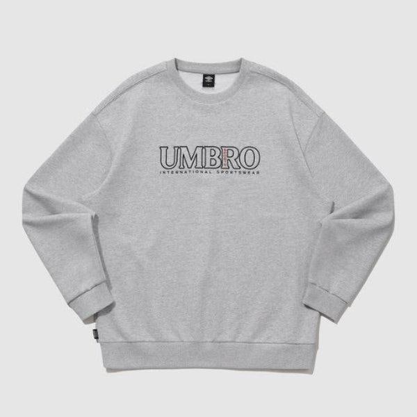 長袖Tシャツ LQC UQ121CFS16-MGR エッセンシャルプラス刺繍レタリングスウェットシャツ (MGR)H. GREY