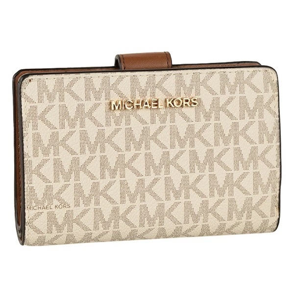 マイケルコース ショップ袋付き 二つ折り財布 アウトレット d35f8gtvf2b-vanill MICHAEL KORS