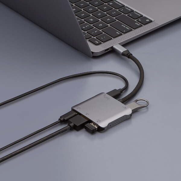 UD-C12GY グレー コンパクト ドック Type C 5in1