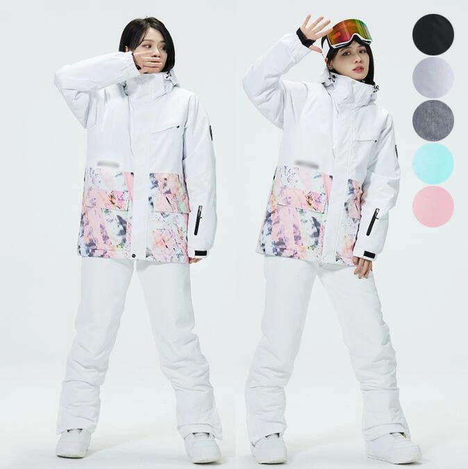 スキーウェア 可愛い スノボウェア レディース 上下セット ジャケット パンツ 韓国風 レディーススキーウェア ボードウェア 防水 雪服 スノーボードウェア スノボ ウェア スノボーウェア 学生 大人