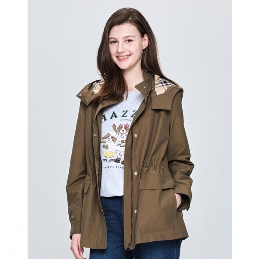 [25SS] フード付きハーフナイトジャンパーカーキ HSJU5BC21K3