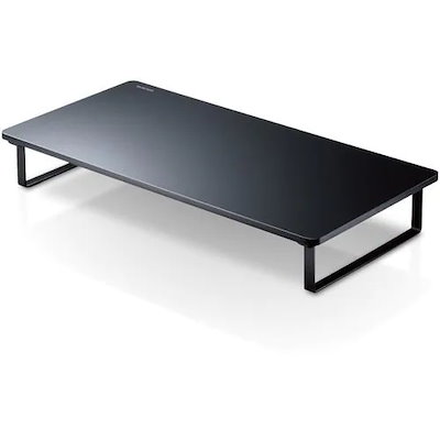 他サイト： エレコム PCA-DPSW528NBK モニター台 パソコン台 木製 オフィス用品 キーボード収納(46cmまで) 簡単組立 工具不要 省スペース ブラックの商品画像