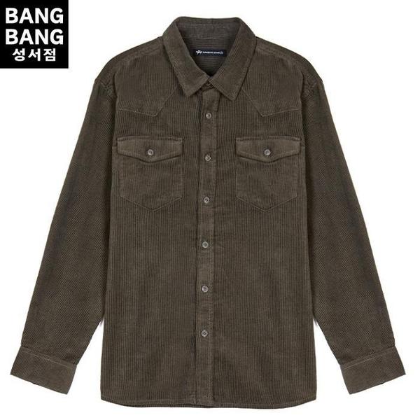 聖書 HC04 秋 メンズ ウェスタン コーデュロイ シャツ 男女兼用 ベーシック 胸ポケット コットン リブ (S42293308)