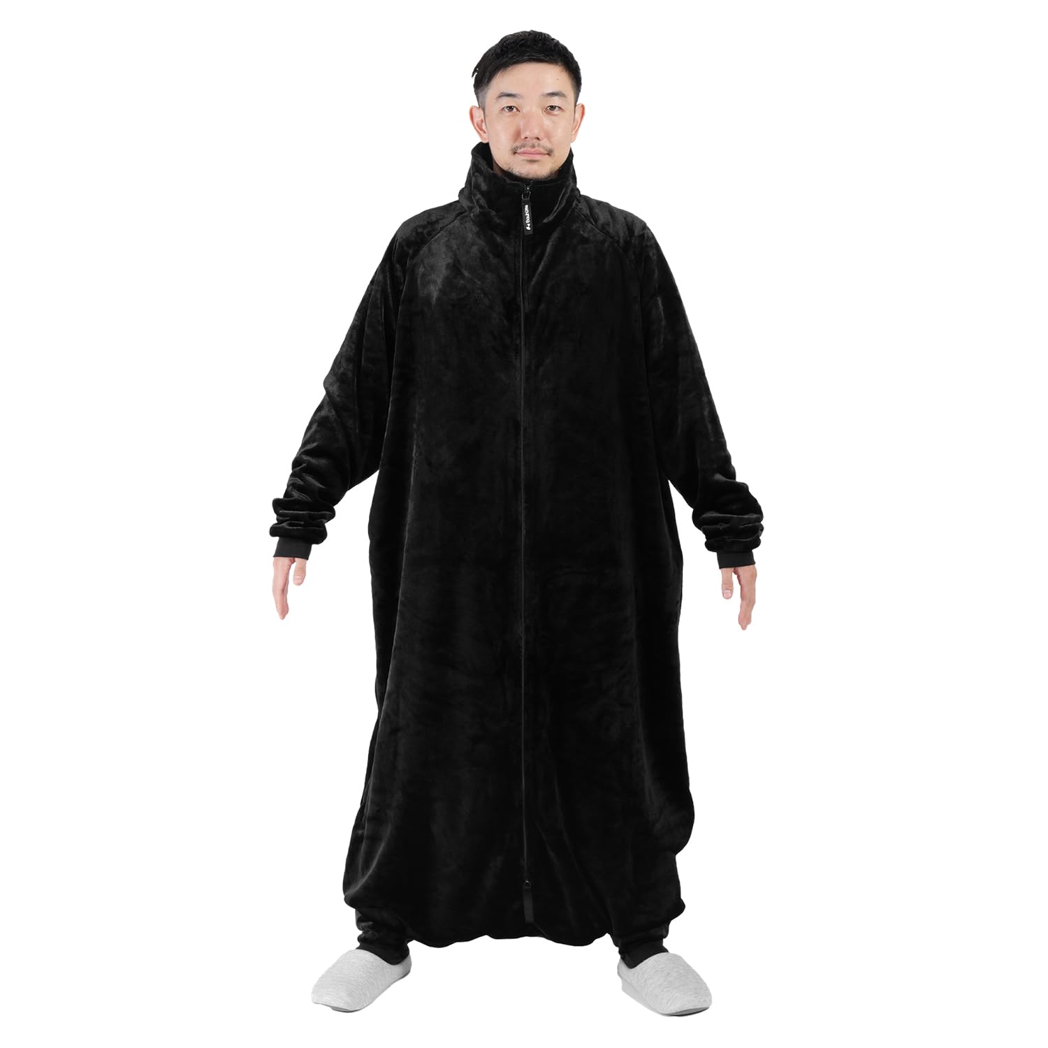 はだけない着る毛布 ブラック Lサイズ HFD-HB25-L-BK 『ダラダラごろ寝でもはだけないぬくもりを逃さない』 2025モデル 冬用 部屋着 ルームウェア