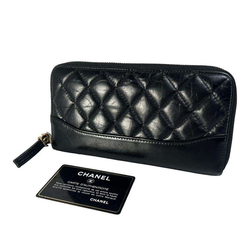 CHANEL シャネル ココマーク レザー 財布 黒 A-13053