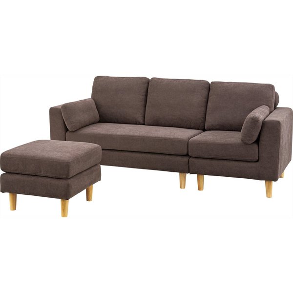 自由にレイアウトできる3人掛カウチソファ 北欧 インダストリアル ソファ リビング