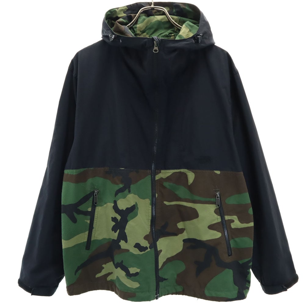 NP71535 アウトドア コンパクト ジャケット M ブラック×カーキ メンズ
