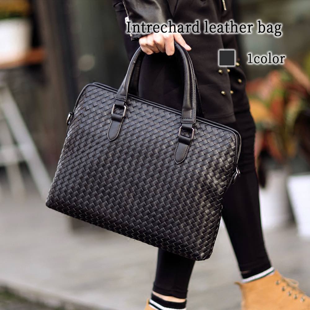 イントレチャートレザーバッグ ビジネスバッグ メンズ 3way おしゃれ 本革 A4 ブランド レザー 斜めがけ 大容量 旅行 軽量 出張 ブリーフケース 冬 30代 50代 bag 大人 20代 ブ