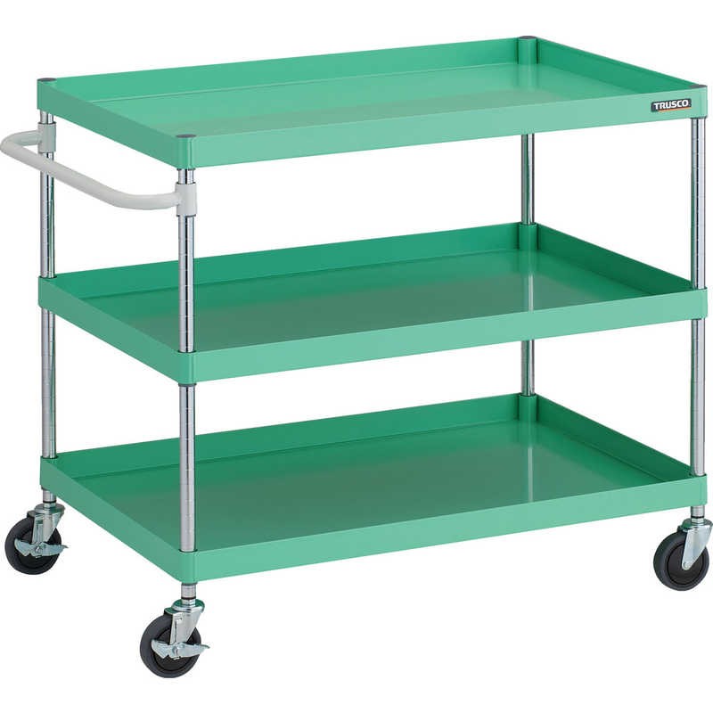 トラスコ中山　フェニックスワゴン抗ウィルスハンドル省音1000X650XH8803段YG色　PEW9103AYG