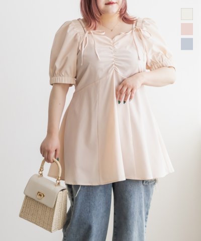 大きいサイズ レディース LL 3L 4L XL XXL XXXL CLETTEオリジナルマルチWAYオフショルブラウス