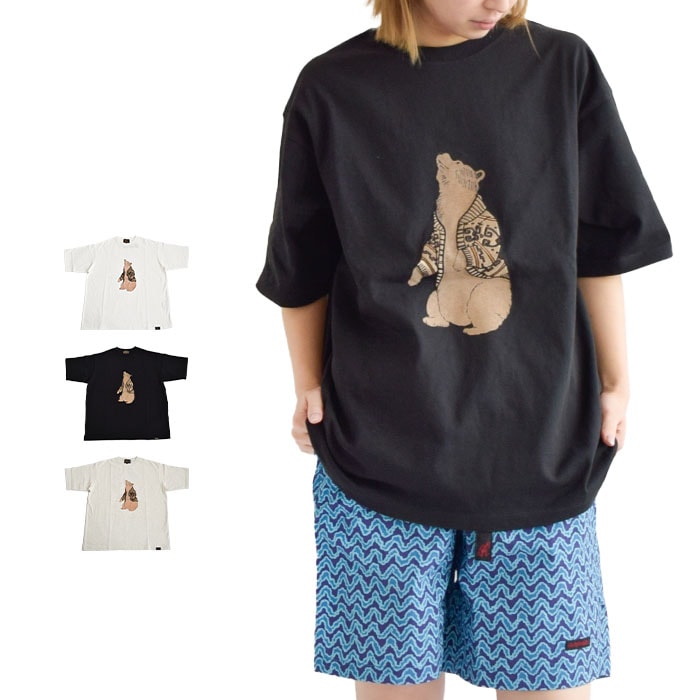 【2024春夏新作】 Tシャツ 半袖 トップスDude S/S Tee ベア グラフィック プリント くま 熊 クマ メンズ レディース 春 夏 秋 4275-6006