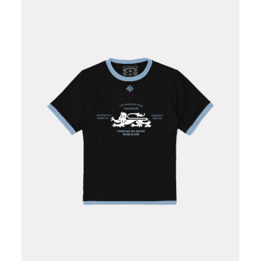BADBLOOD Lion Jersey Ringer T-Shirt Black w-tee25-105