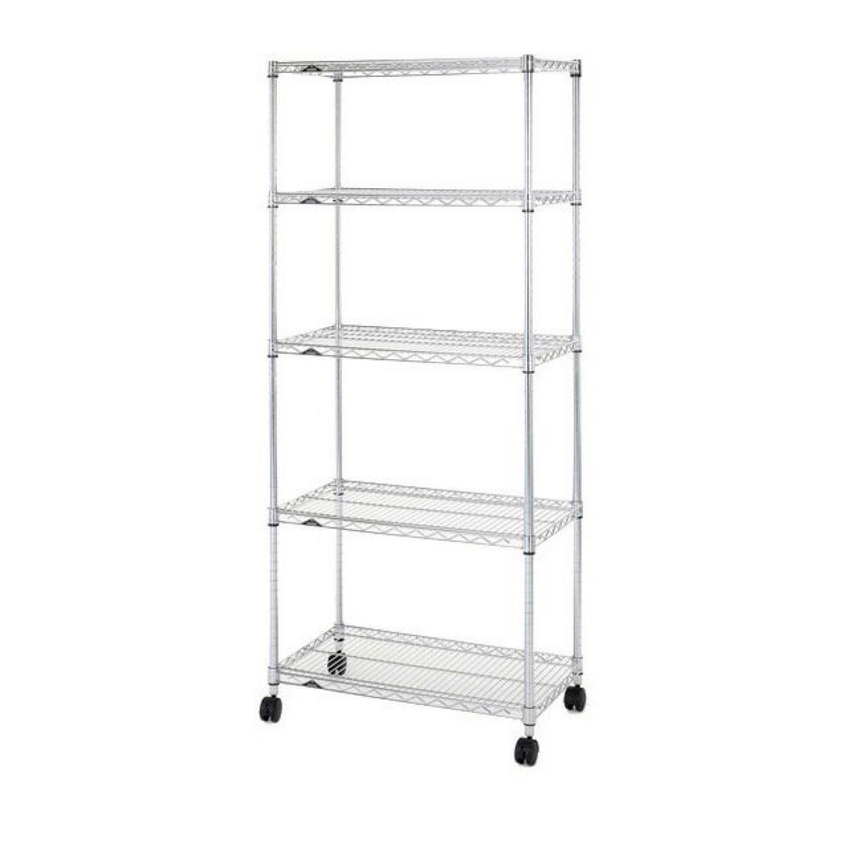 ドウシシャ スチールラック 幅75cm 5段 ルミナスレギュラー 幅76×奥行46×高さ179.5cm NLH7618-5 キッチンラック 収納