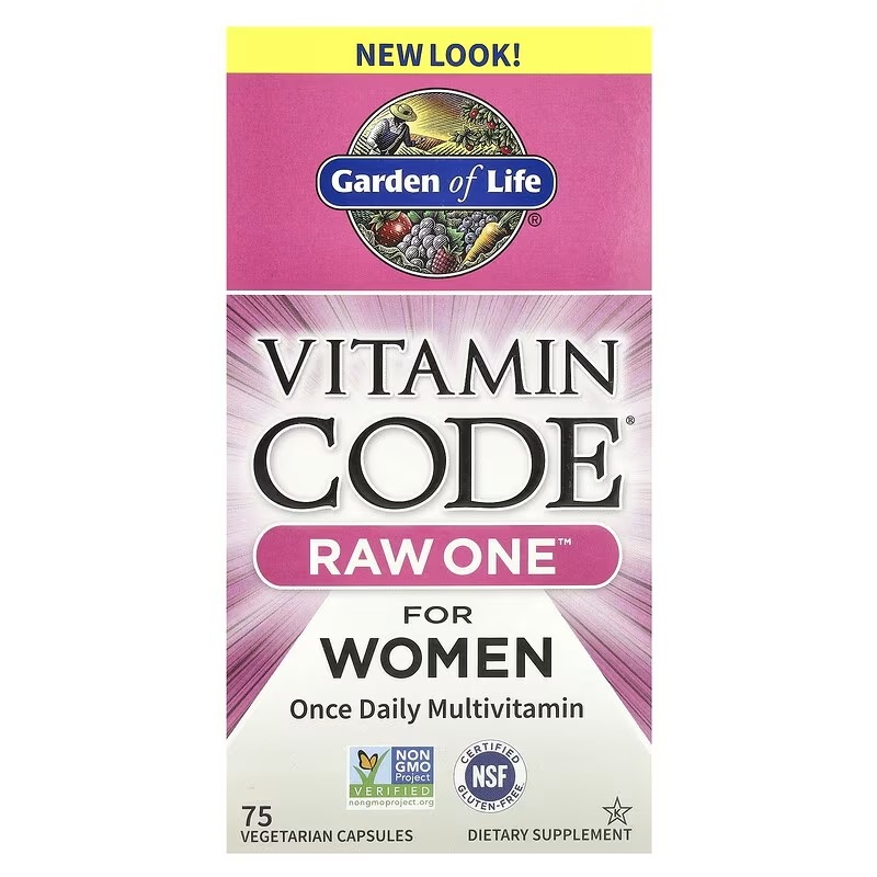 Vitamin Code RAW One ワンスデイリー 女性向けマルチビタミン ベジカプセル75粒