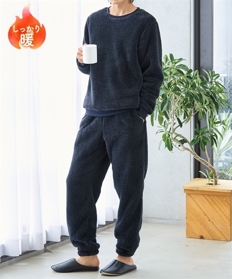 あったかふわもこボアフリース上下セット 大きいサイズ有