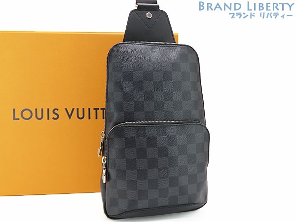 新品同様ルイヴィトンダミエグラフィットアヴェニュースリングバッグバムバッグショルダーバッグブラックN41719