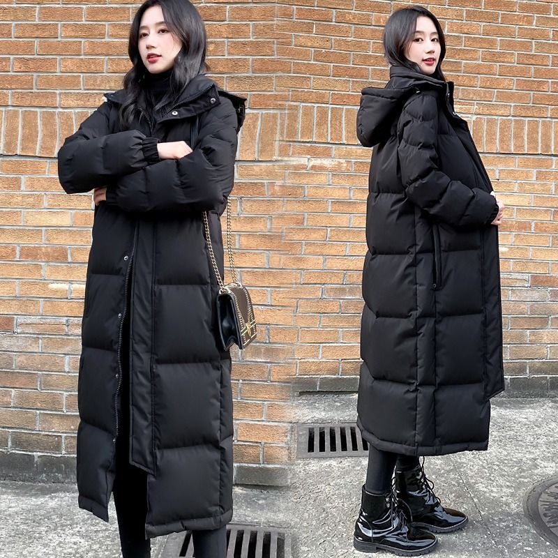 超人気 中綿フード付ロングコートレディース アウターフーディー ロング丈 ボリューム 冬服 コート 厚手 防寒物 きれいめ カジュアル 秋冬