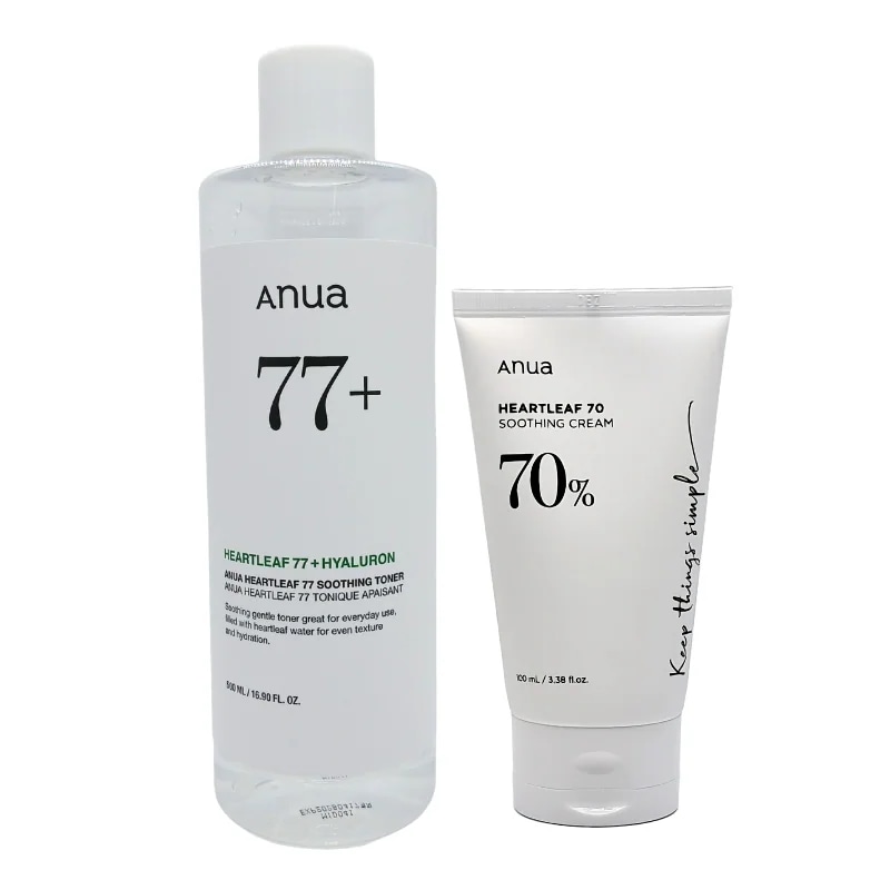 【2種セット】 大容量ドクダミ77%スージングトナー 500ml+ドクダミ70％スージングクリーム 100ml