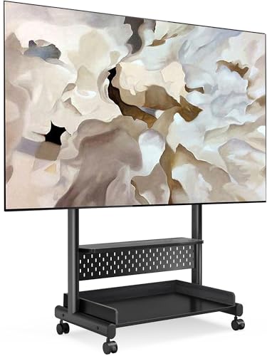 FITUEYES テレビスタンド Kシリーズ テレビ台 マウント付き 40~85インチテレビ対応 耐荷重60kg 有孔ボード付き 高さ調節可能 大容量収納 安定性よい 木製 ブラック