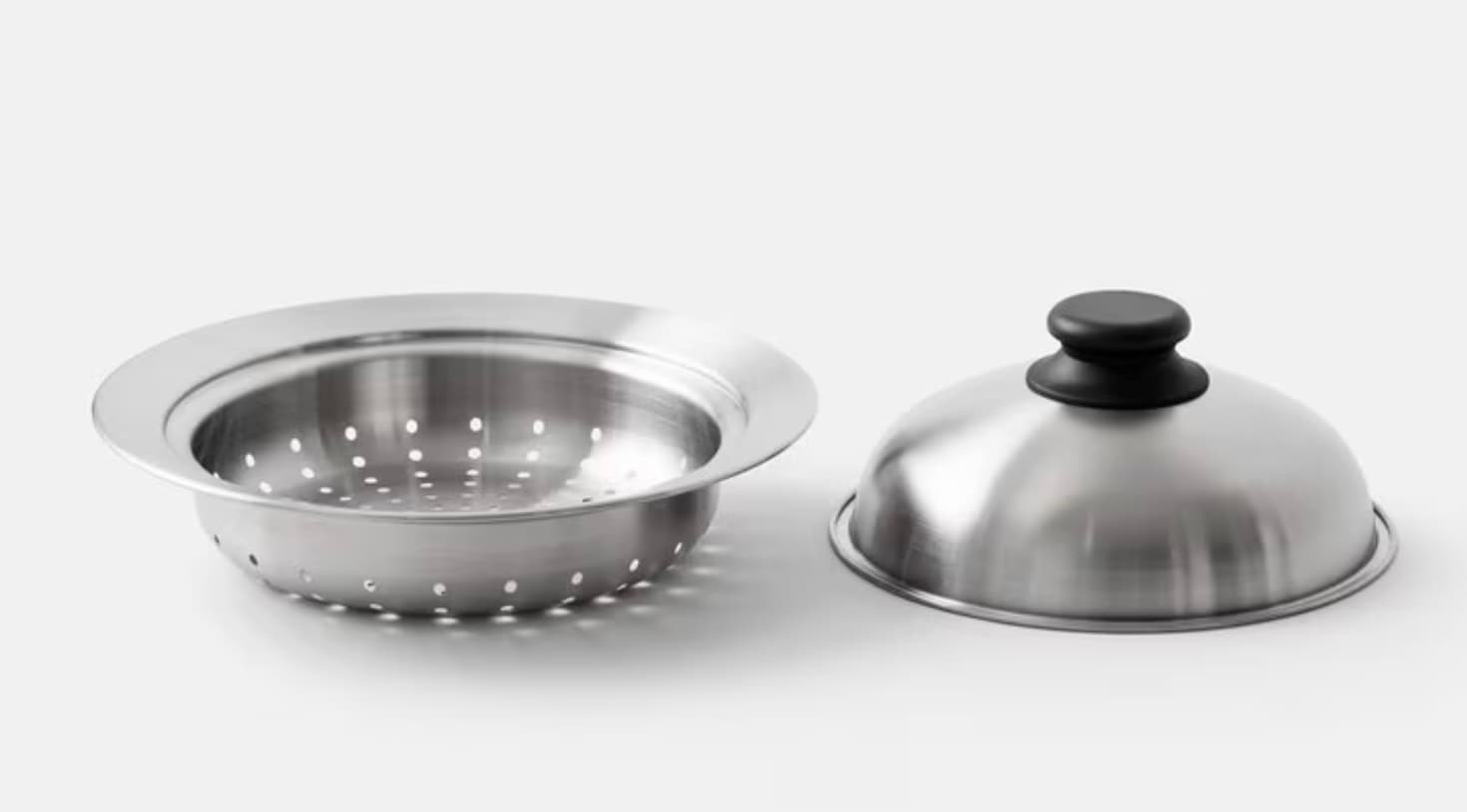 ステン 蒸し器+ドーム型 蓋 セット_20-24cm用