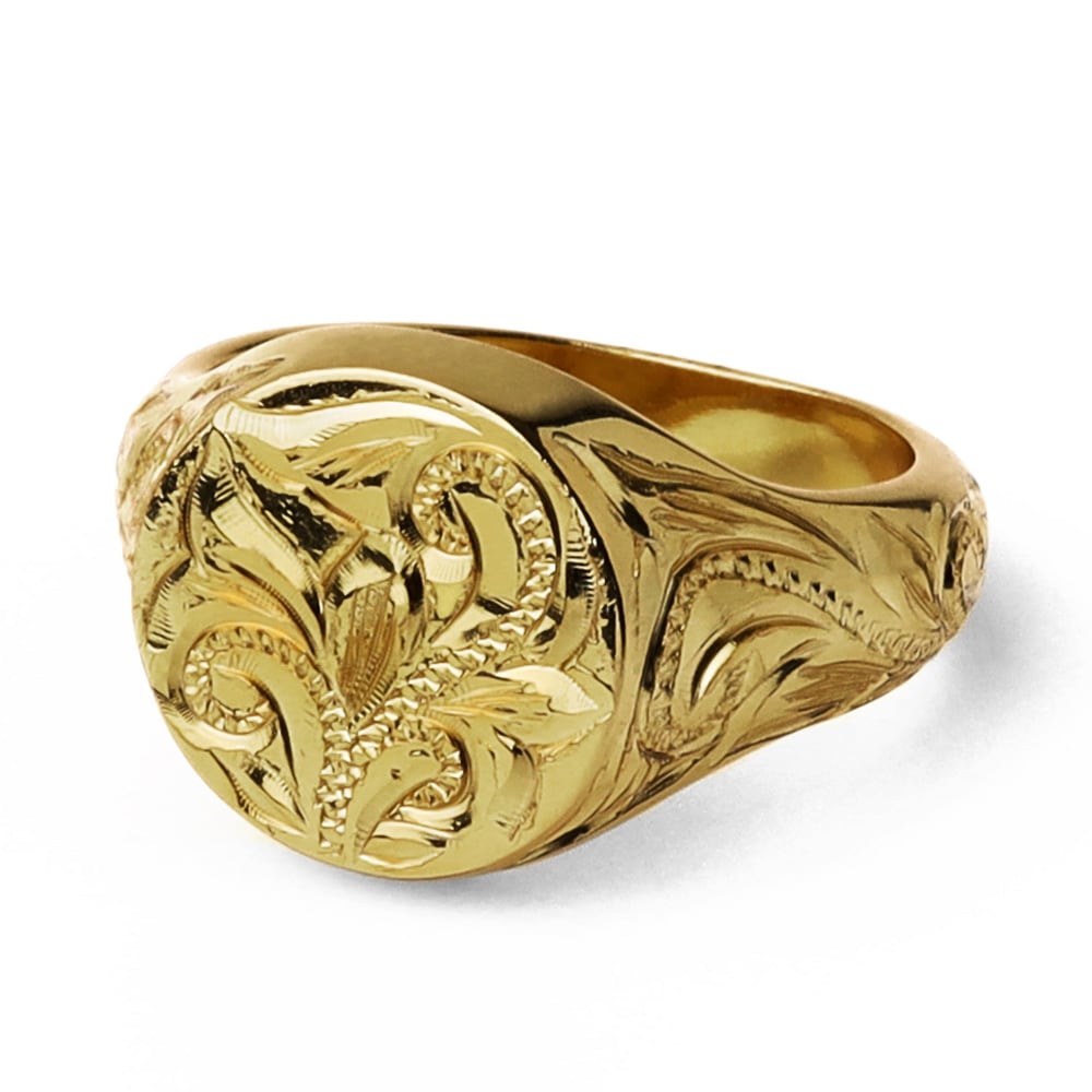 BFF 925 ハワイアン印台リング [bffrs003-g]