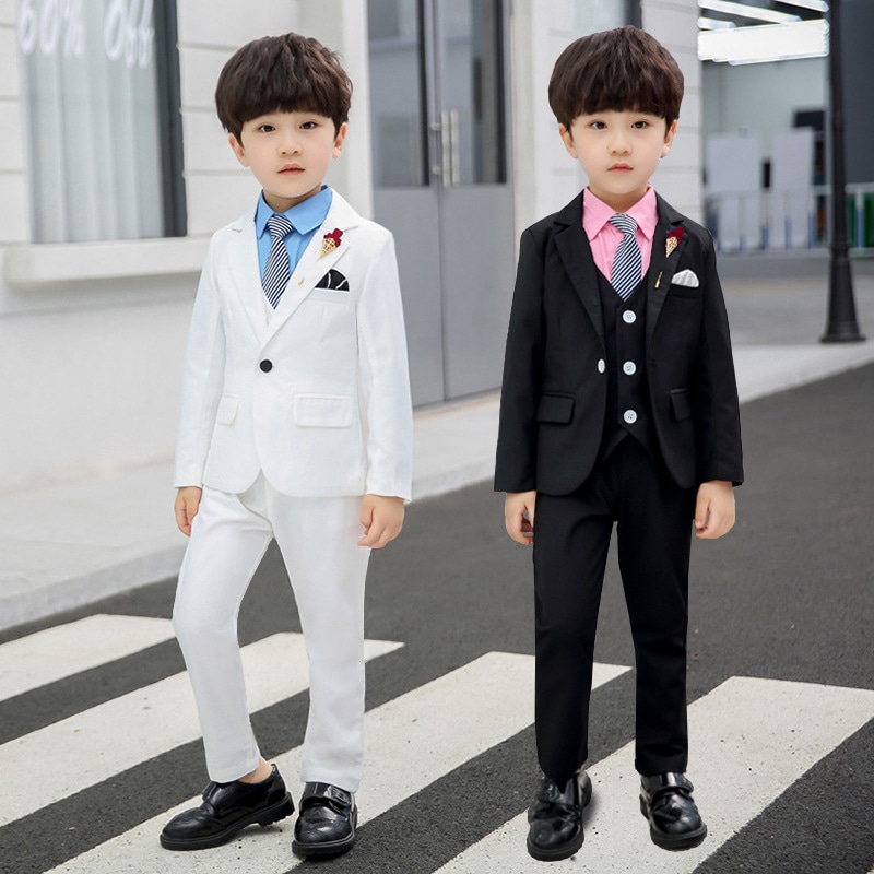 6点セット子供スーツ 無地キッズ春秋スーツ 男の子 礼服 発表会 紳士服 子供 春秋スーツ かっこいい 上品 スーツ ピアノ発表会結婚式入学式 卒業式 礼服 男の子 舞台演出スーツ