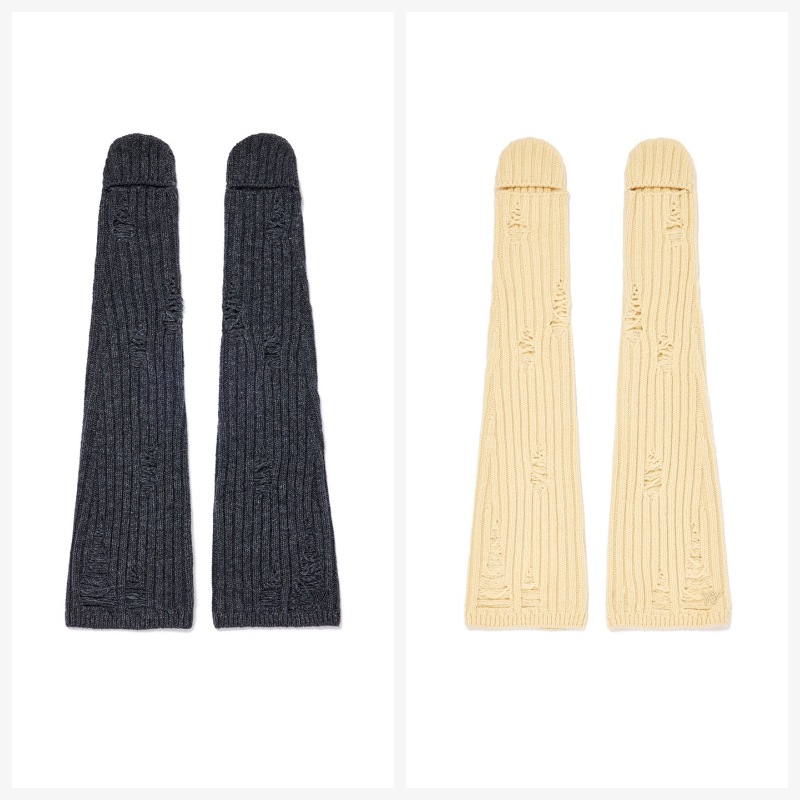 【OPEN Yy】25FW CUT OUT MITTEN ARM WARMERS : 2COLORS