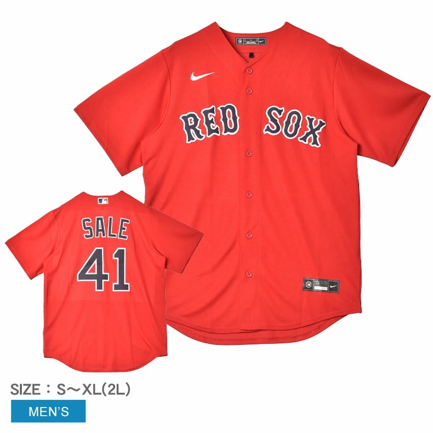 Official Replica Jersey T770-BQSA-BQ7-S41 メンズ クリスセール ボストンレッドソックス MLB メジャーリーグ ベースボールシャツ ユニフォーム