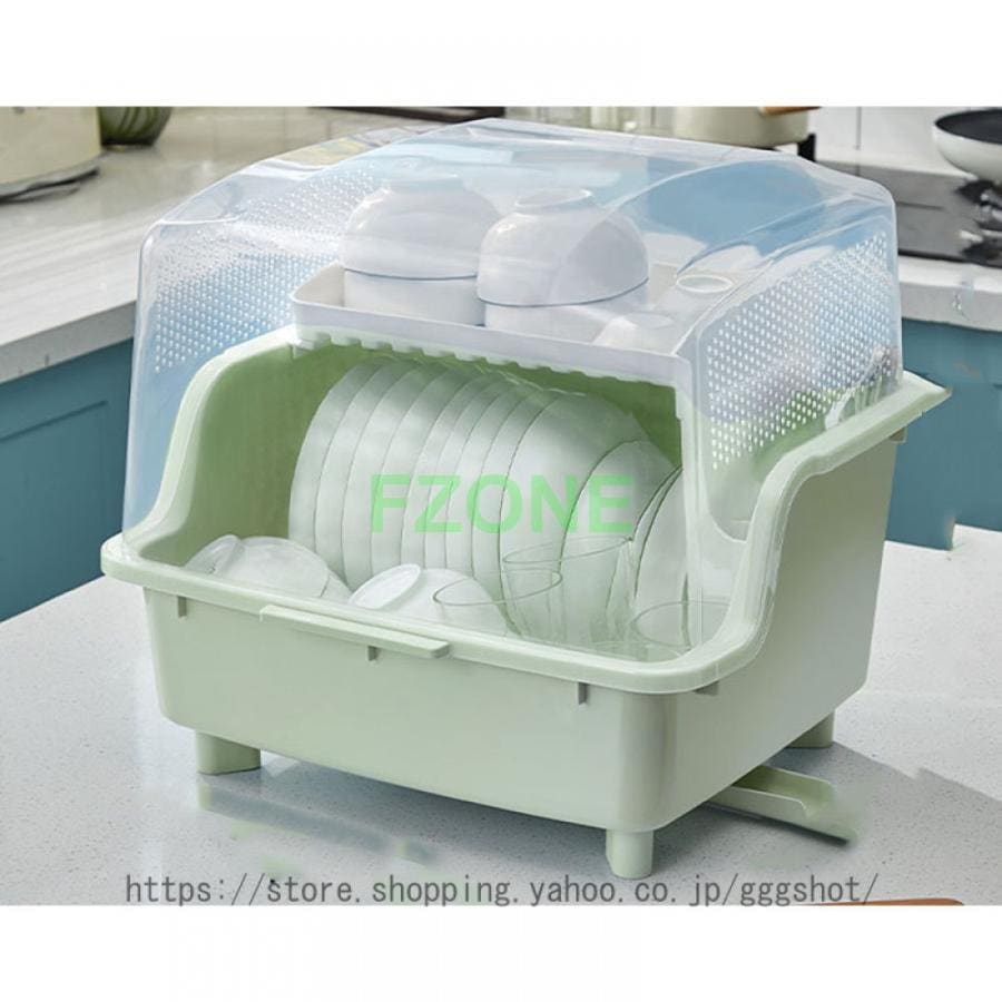 台所用品収納ケース 机上食器具収納ラック 水切りラック 多機能置物収納ラック 蓋付き 整理便利 防塵 防虫 食器置き場 家庭用 お茶碗収納ボックス 大容量