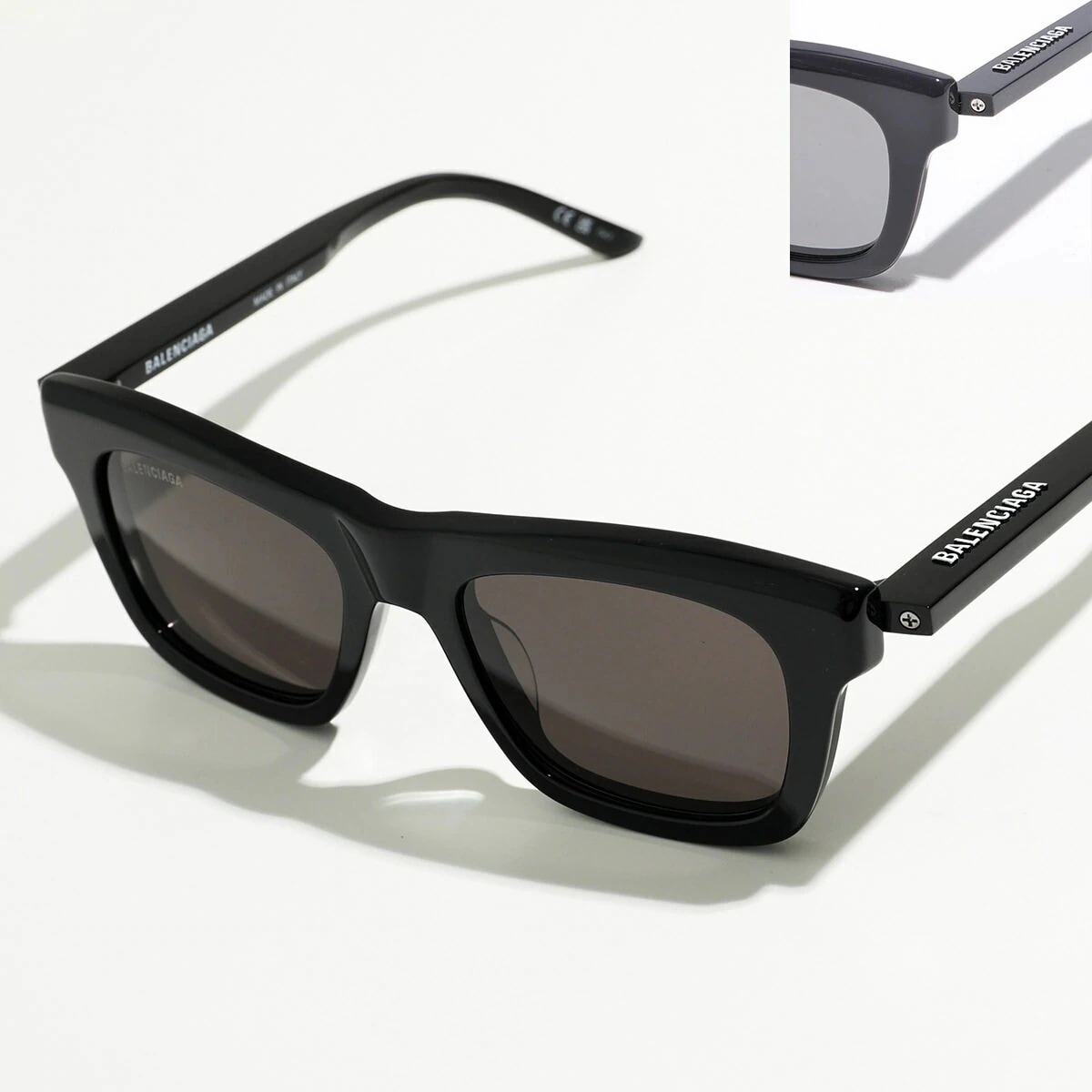 BALENCIAGA バレンシアガ サングラス BB0161S レディース ウェリントン型 セルフレーム フルリム 眼鏡 ロゴ アイウェア カラー2色