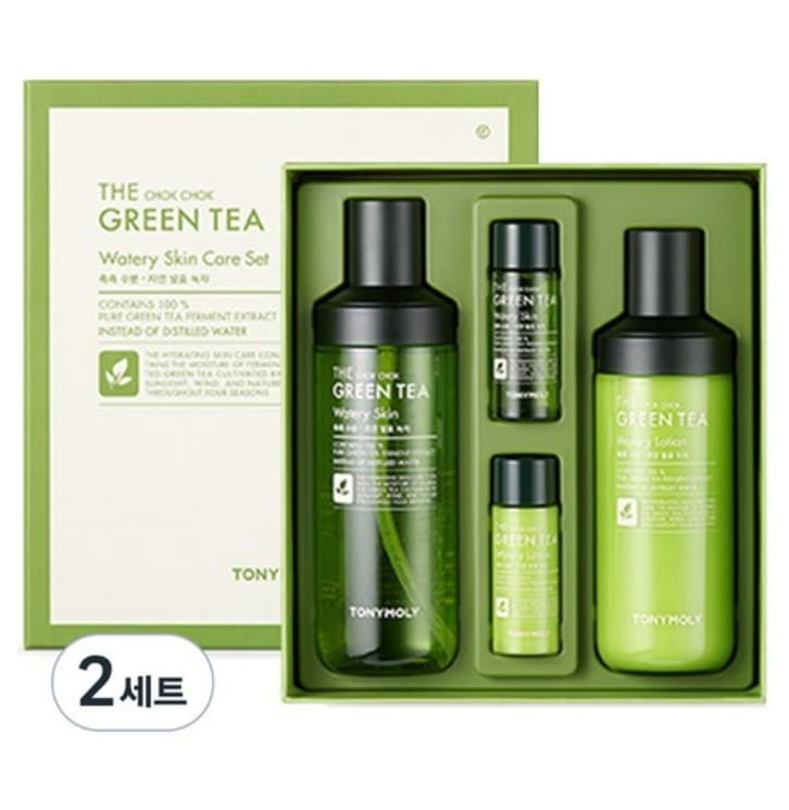 トニーモリー ザ しっとり グリーンティー 水分 2種 セット トナー 180ml + 20ml + エマルジョン 160ml + 20ml
